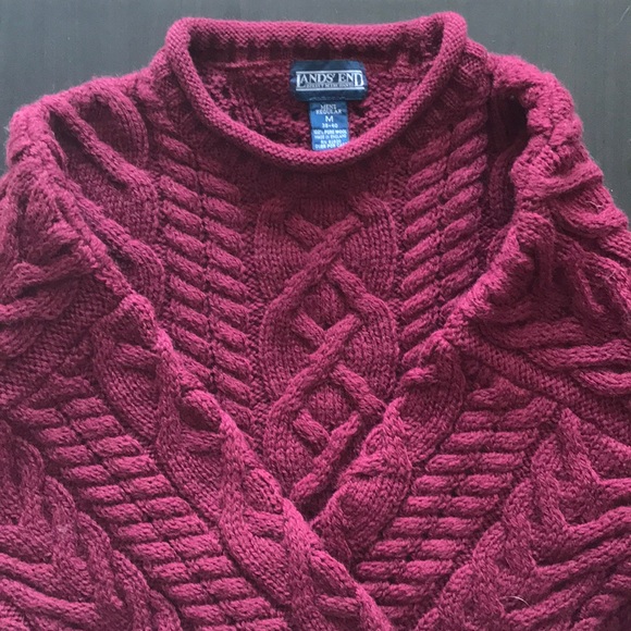 Lands' End Other - Lands’ End Rolled Collar Wool Sweater